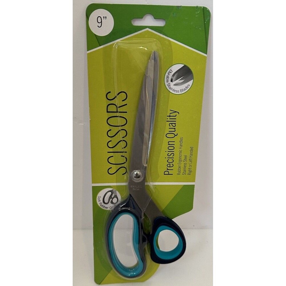 9" Multipurpose Scissors, All Purpose Plus, Bent, Stainless Steel, for Sewing.
